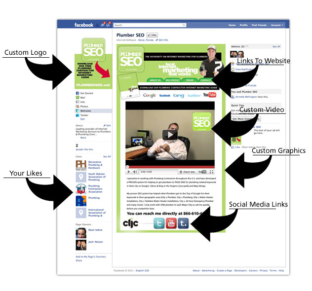 Custom Facebook Design for Plumbers Custom Facebook Design for Plumbers