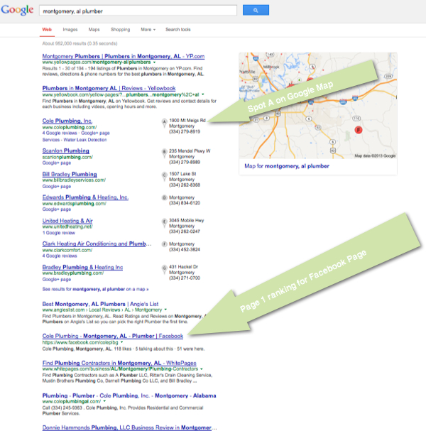 SEO Case Study - Cole Plumbing 2